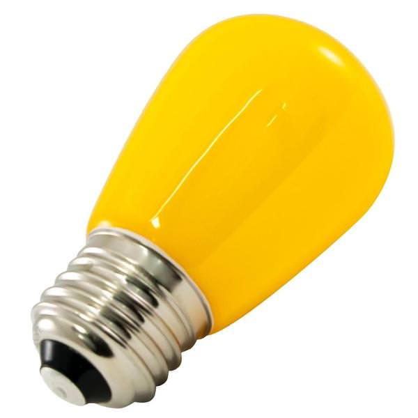 1.4 watt 120 volt S14 Medium Screw Base Yellow LED (Pack of 25)